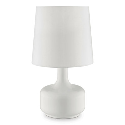 Table Lamp Trule Base Color: White Monochrome Zig Zag Table Lamp | The